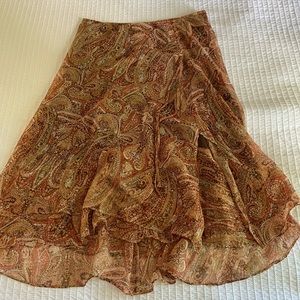 Summer/fall midi patterned skirt